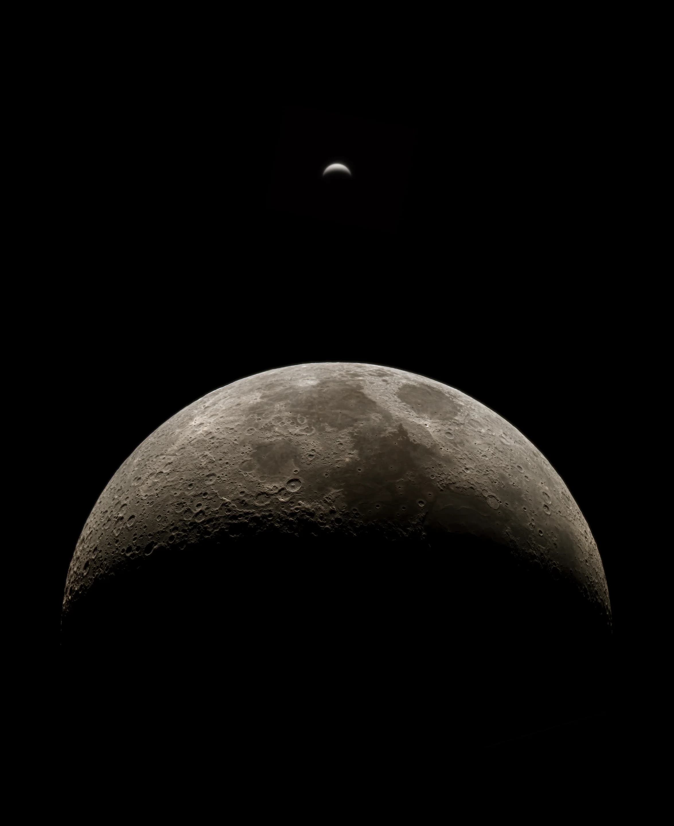 Moon and Venus Crescents